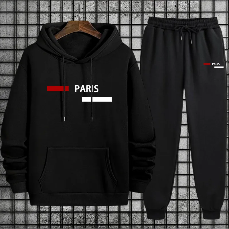Winter Clothing Essentials - Men's Tracksuit Casual Hooded Sweatshirts Outdoors