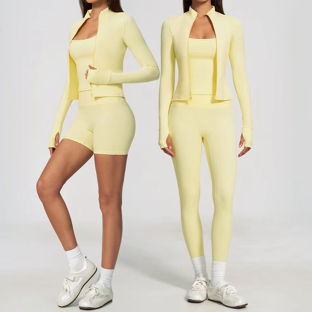 Winter Clothing Trends For Women - Women Yoga Set 3PCS Workout Set