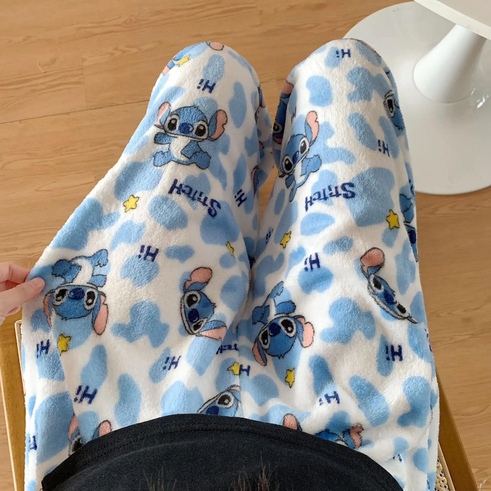 Winter Clothing Essentials - Cartoon Stitch Flannel Pajamas Autumn Winter